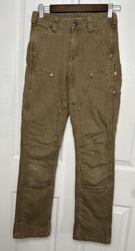 Dovetail Workwear Women's 0 30 Carpenter Pants Brown Canvas Old school High Rise