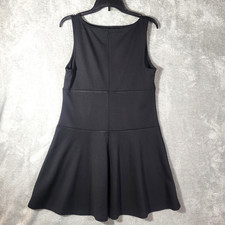 NWOT Gap Womens Black Mini Dress Size L  Sleeveless Flare invisiable Back Zipper
