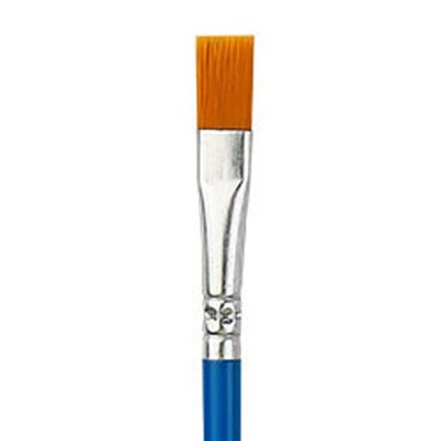 Acrylic Paint Brush Flat Tip Nylon Bristles Smoothing Handle Metal Ferrule Artis