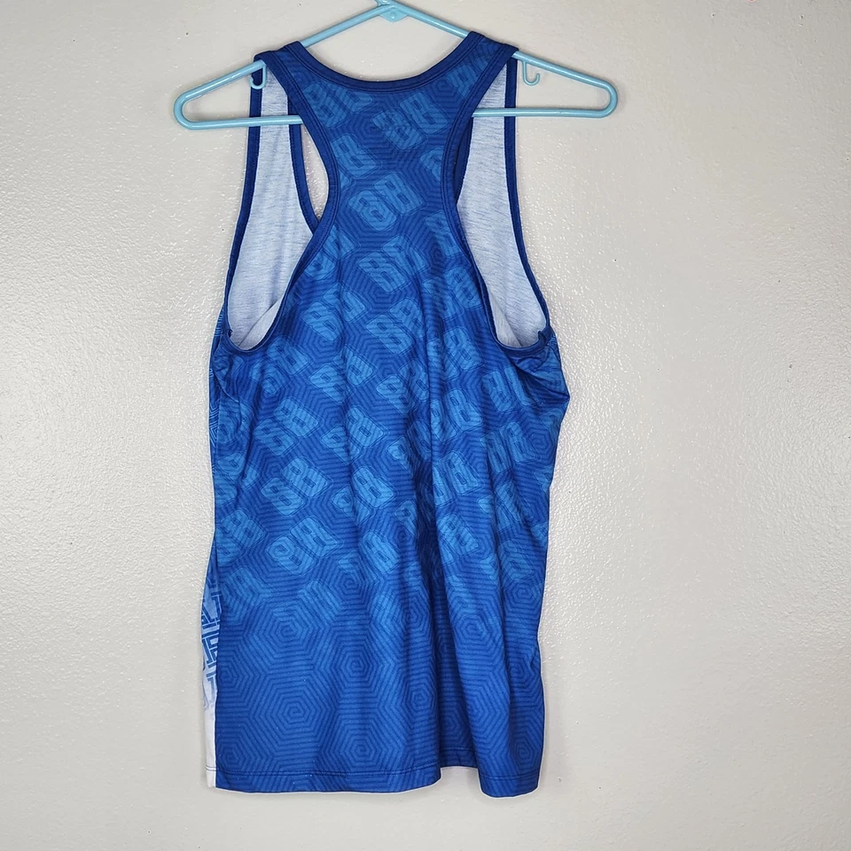 Camiseta sin mangas Fanatics azul y blanca Dale Earnhardt Jr. #88 espalda deportiva talla mediana Foto 4 de 4