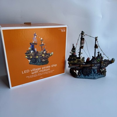 2009 Target Sea Ghost LED Village Pirate Ship Motion Halloween Decor Box