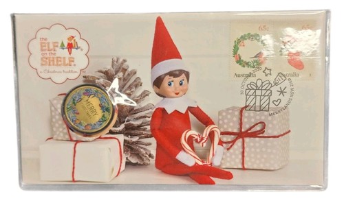 2020 PNC Christmas Elf on the Shelf with $1 Perth Mint Coloured Coin Australia  - Bild 1 von 6