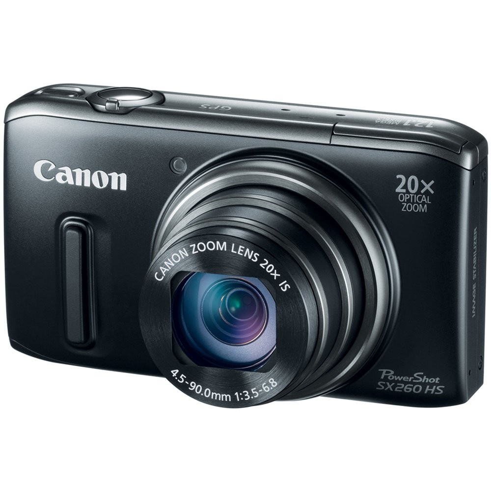 【りー】Canon PowerShot SX260 HS 動作確認済 Canon PowerShot SX260 HS Compact Digital Camera Black 12.1MP Face