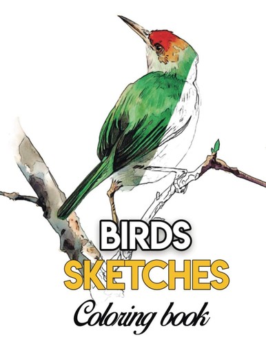 Birds Coloring book: book to paint: easy watercolor, oil, acrylic