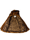 Dennis basso Faux Fur leopard print lined snap front coat Women's Medium — photo 2