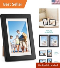 Sophisticated 5x7 Black Frame with Plexiglass - Displays Portrait or Landscape