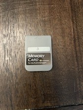 Playstation 1 PS1 Gray Performance Memory Card unit MC Tested  works great 