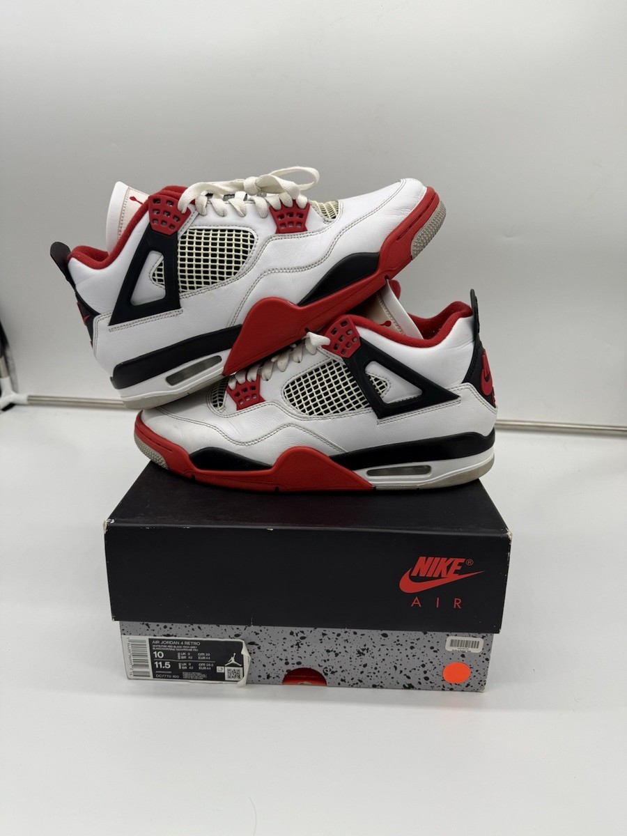 Nike Jordan 4 Fire Red Size 10 Used Nike Air Jordan 4 Retro OG Fire Red 2020 Men main image 4