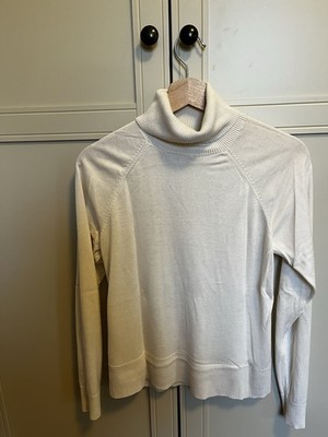 H&M Damen Rollkragenpullover, Größe S, Cremefarben, Kaum Getragen, Guter Zustand