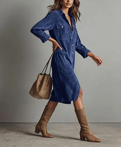 Corduroy Midi Dresses for Women for sale | eBay