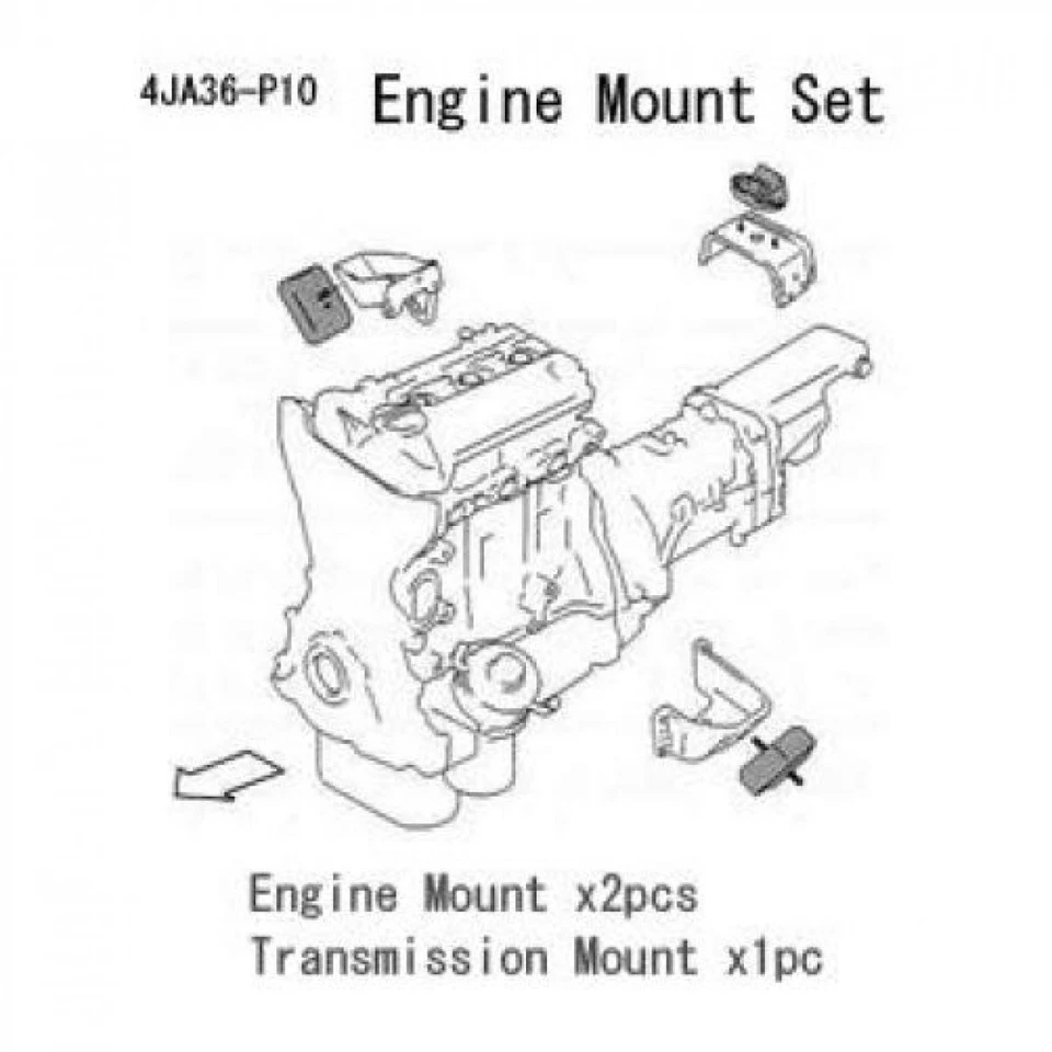 Monster Sport Engine Mount Bush Set for Suzuki Cappuccino EA11R EA21R Jimny JA11 - Изображение 2 из 2