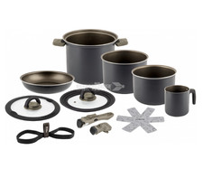 Motorhome Stacking Non-Stick Pan Set Brunner Torralta 22cm -11 piece set -Narrow