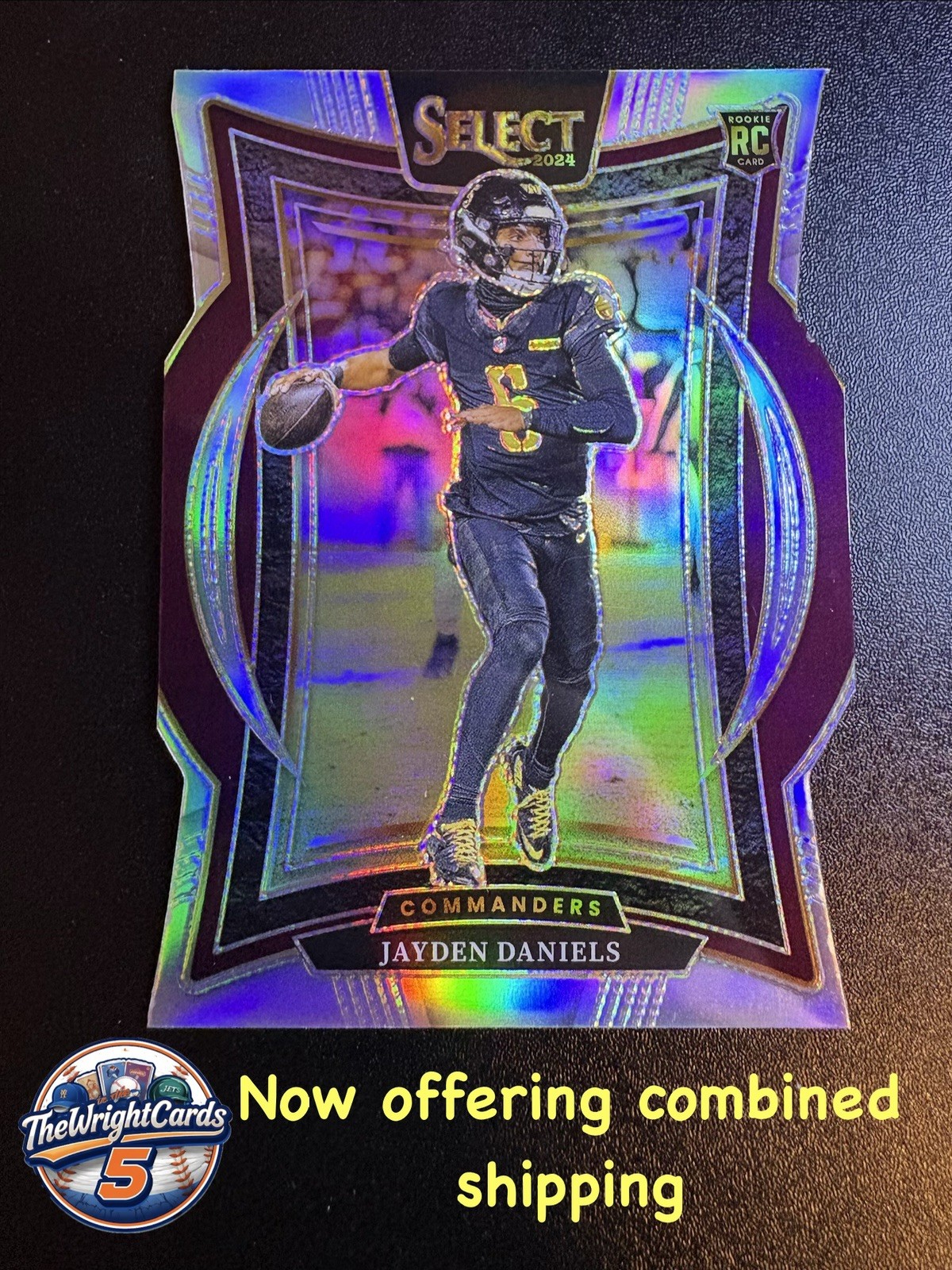 2024 Panini Select - Concourse Jayden Daniels #26 Silver Prizm Die-Cut (RC)