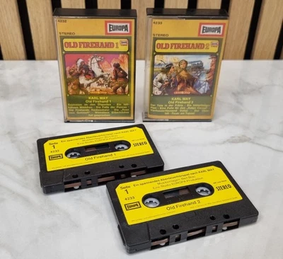 2x Karl May Old Firehand 1 + 2 Hörspiel MC Cassette Kassetten Europa 4232 4233 - Bild 1 von 4
