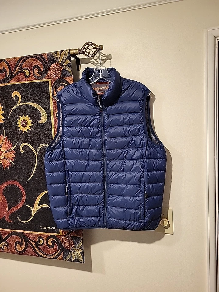 Hawke & Co. Sport Down Puffer Vest Jacket Insulated Lined Full Zip Mens Medium - Image 2 of 4