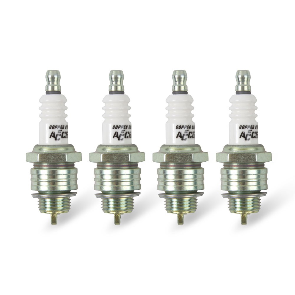 Accel Spark Plug 0437S-4 C-Cut 14mm 0.375 Gasket Type, Shorty Resistor, 4pk