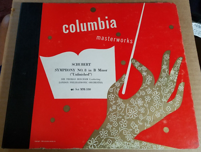 78RPM Columbia Masterworks MM-330 3 disc SET, Schubert 8 B Minor