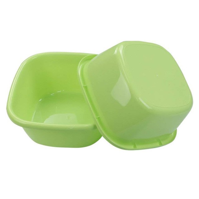 Green Kitchen Wash Basin Pan 16qt 2pc Plastic Dish Tub Utility Laundry Camping