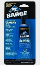 Barge Contact Cement, 1 TUBES of All Purpose Leather & Rubber 2oz tube