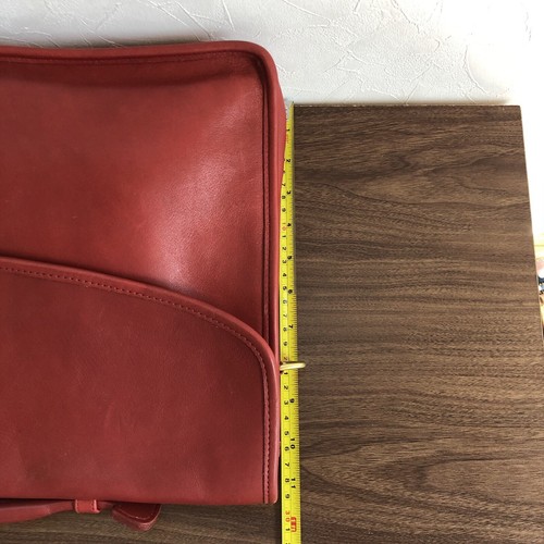 Coach 5265 Vintage Lexington Cherry Red Leather Turnlock Briefcase/Laptop Bag - Picture 23 of 24