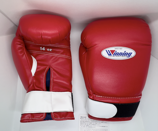 Winning JABF Approved Official Boxing Gloves 14 oz Red Authentic