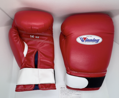 Winning ボクシンググローブ 14 oz 赤 Winning JABF Approved Official Boxing Gloves 14 oz Red Authentic