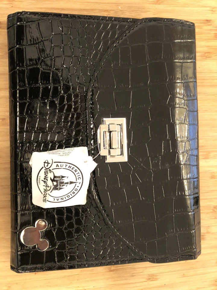 DISNEY PARKS FAUX CROC MICKEY ICON ELECTRONIC TABLET CASE: BLACK (New/Tag) - Image 2 of 4