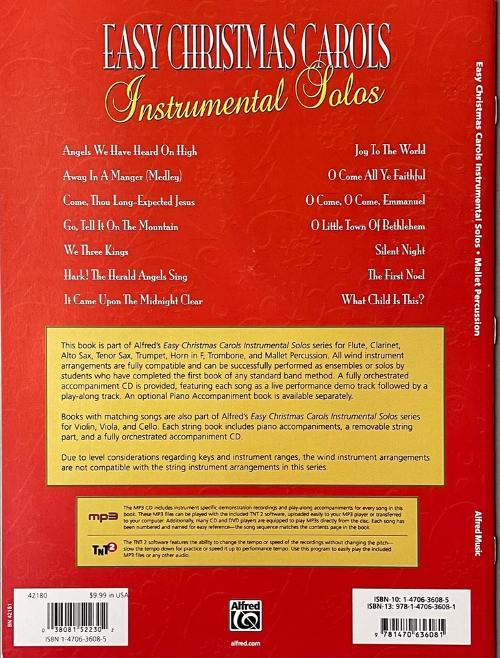 Villancicos de Navidad fáciles solos instrumentales mazo percusión campanas xilófono nivel 1 Foto 2 de 4