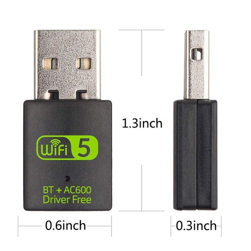 600Mbps USB WiFi Bluetooth Adapter Dual Band 2.4/5.8Ghz Wireles RTL8821CU Do _wa - Bild 2 von 8