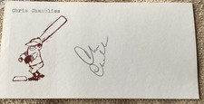 CHRIS CHAMBLISS Personally Autographed Signed MLB INDIANS YANKEES Card FreeShip