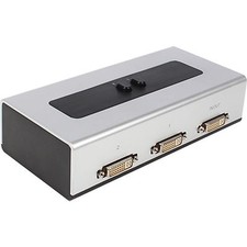 DVI-D 2:1 DVI 2 Port Manual Switcher Selector Switch Box WQHD 1920 x 1080