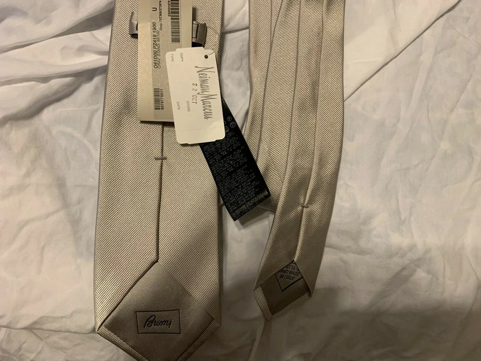 Corbata BRIONI hecha en Italia tejido cuello seda Foto 4 de 4