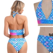Women Suit Print Set Bikini Outfits Pool Beachwear Bathing Costume High Waist