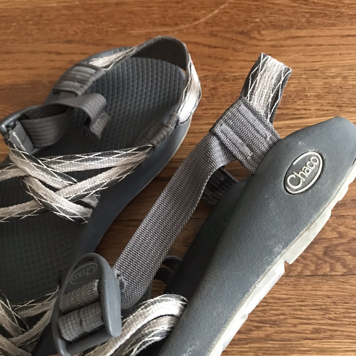 Chaco Gray Strappy Outdoor Sandals Elevate your outdoor adventures with these Chaco... | Depop main image 2