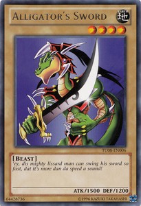 Alligator's Sword - TU08-EN006 - Rare - Unlimited Edition x3 - Near Mint