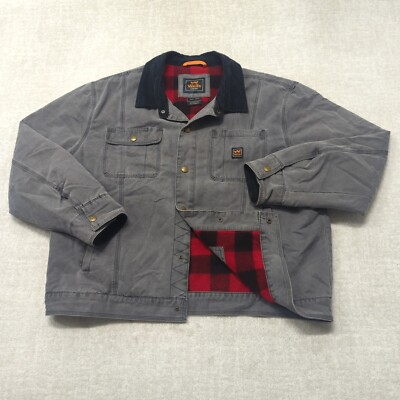 #ad Walls Chore Jacket Mens 2XL Cordoruy Collar Flannel Blanket Lined Work Wear $29.77
