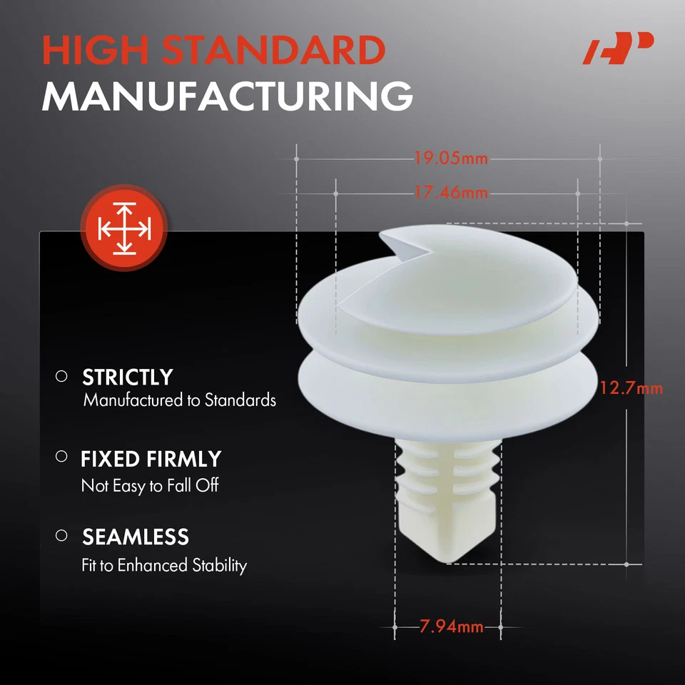 A-Premium 30 шт. 7,94 мм нейлоновый фиксатор дверной панели зажим тройная головка для GMC Sierra - Изображение 3 из 4
