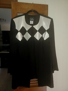 Positive Attitude Jacket, black with white, 14p, shoulder pads.
