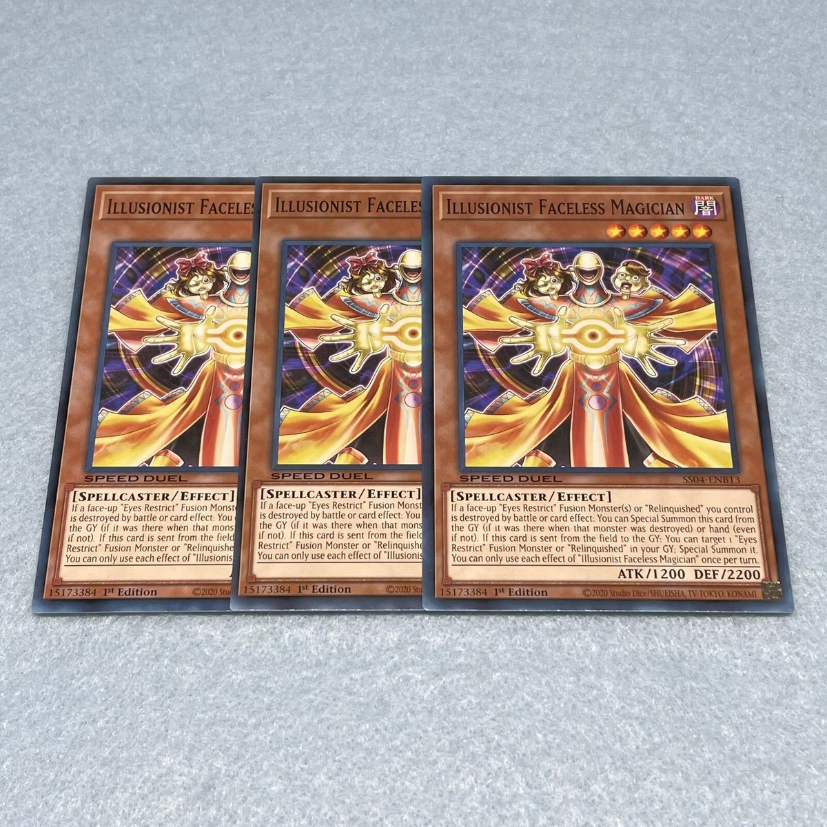3x Yugioh Illusionist Faceless Magician 1st Ed Common Card NM SS04 Speed  Duel | eBay