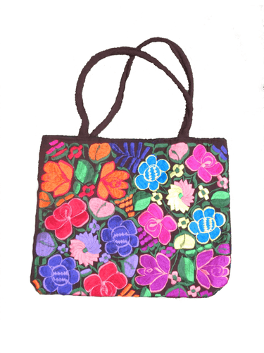 Mexican Embroidered Large Purse 17"x15" - Picture 7 of 23