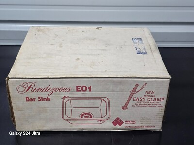 Vintage Rendezvous Polished Stainless Bar Sink # E01 by Waltec  NOS