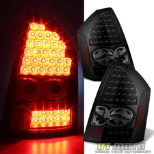 {Black Smoke} 2005-2007 Chrysler 300C SRT8 LED Tail Lights Brake Lamp Left+Right