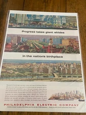 Vintage 1960 Philadelphia Electric Company Philadelphia Panaroma View ad