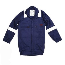 overall jacket roots flamebuster FRA-16 size uk 8 - 10 blue protective workwear