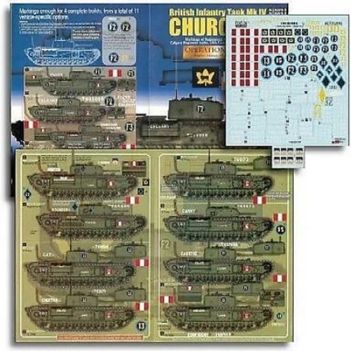 Echelon Decals-352016 1/35 British Inf Mk IV Churchill Operation Jubilee Pt2