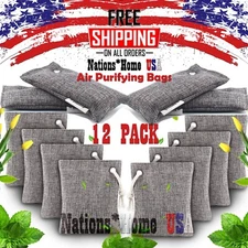 Bamboo Charcoal Odor Eliminator Bag (12-Pack), Activated Charcoal Odor Absorber