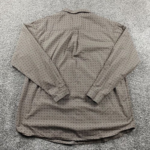 Cinch Shirt Men XXL Brown Button Down Geometric Print Long Sleeve Western Cowboy - Picture 12 of 13
