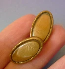 k42 Vintage Men costume fine Jewelry Soviet USSR CUFFLINKS yellow 5g