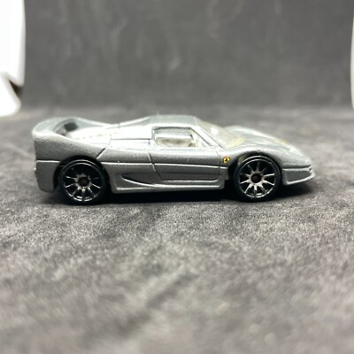 VHTF 1999 Hot Wheels Silver Ferrari F50 w/10 Spoke Wheels - Flames