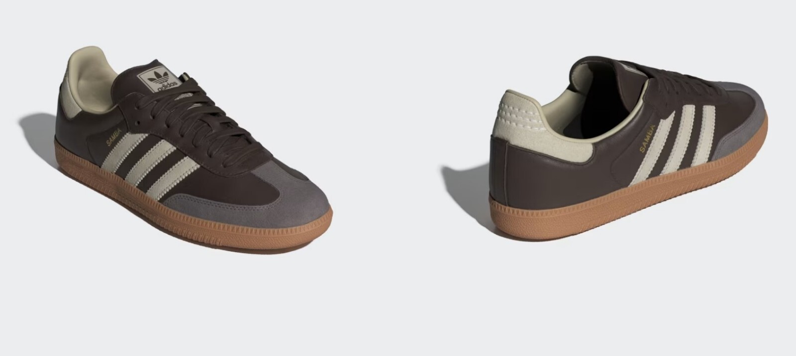 adidas Originals SAMBA OG MEN'S SHOES ID1481 Dark Brown Putty Grey image 2